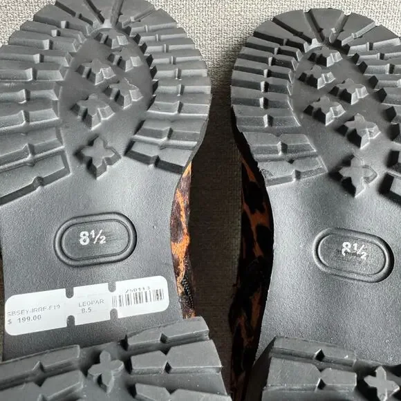 Seychelles Irresistible Leopard Pony Hair Leather Mid-Calf Lace-Up Boots Sz 8.5 - Picture 10 of 12